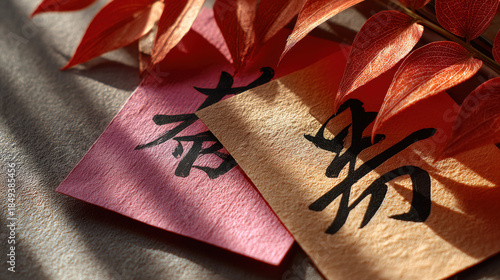 Beautiful heritage Chinese script on light paper captures essence of tradition and artistry in serene setting