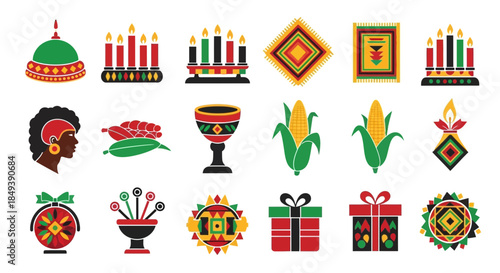  A Kwanzaa Principles Silhouette Set Showcasing Pan-African Symbols and Meaning.svg