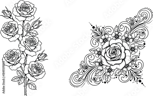 Modern minimalist home office workspace with laptop, coffee cup, green plant, and notebook on white desk, professional business remote work.