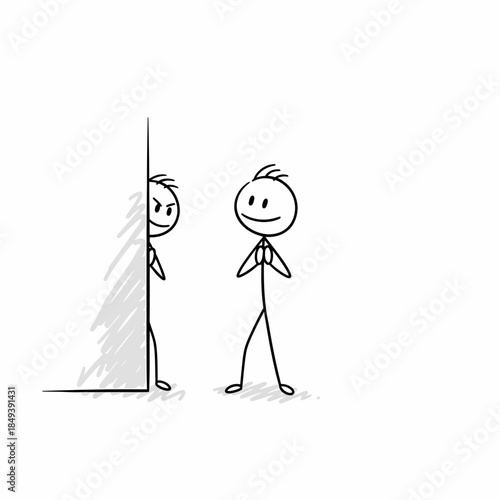 Hide and Seek Stick Figures