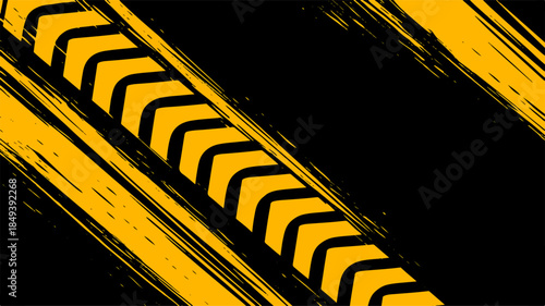 Vector illustration of a yellow hazard stripes background featuring black industrial caution lines for construction safety and danger warning banners

Would you like me to generate a similar descripti