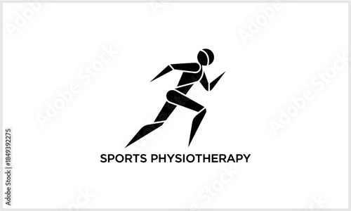Runner Silhouette Logo for Sports Physiotherapy Fitness Health logotypeiconsportslogodesign.