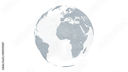 Global representation through dots forming a globe