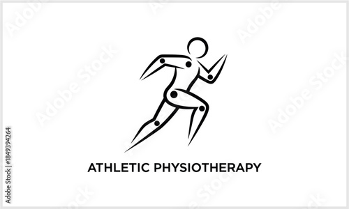 Runner Physiotherapy Icon Athlete Health Sports Injury Rehabilitation logotypeiconsportslogodesign.
