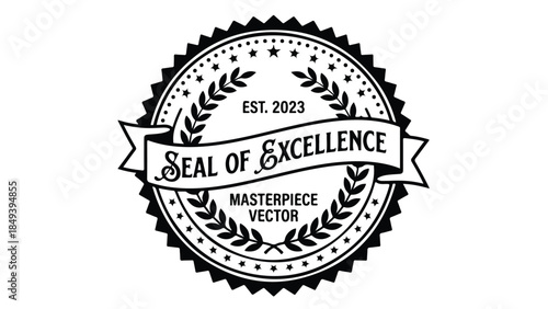 Seal of Excellence Masterpiece Vector Est 2023.
