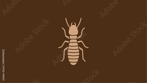 Termite insect pest control symbol illustration.