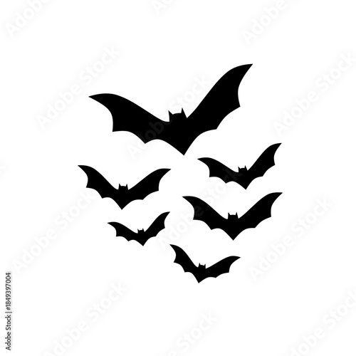 Halloween flying bats