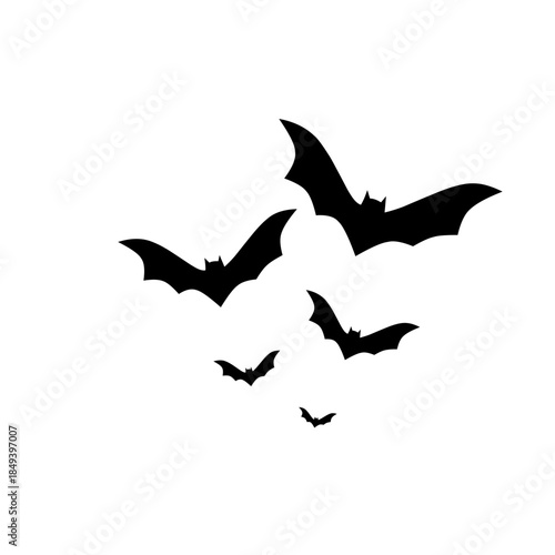 Halloween flying bats