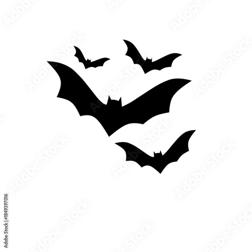 Halloween flying bats