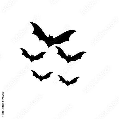 Halloween flying bats