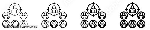 Target Audience Icon Set Different Style Collection