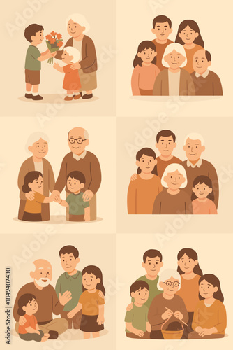 Heartwarming intergenerational family moments and connections