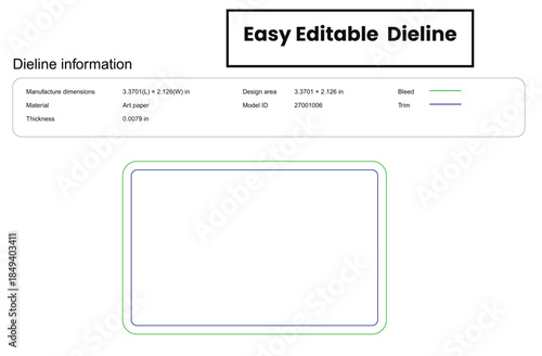 Konstfotografi credit card dieline template box dieline die lines packaging custom dieline  box