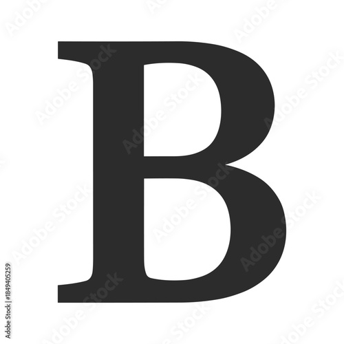 Large black letter b on white background