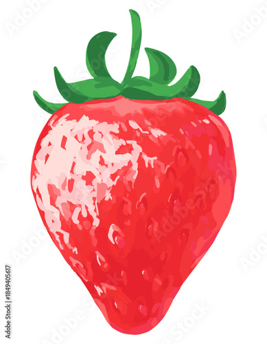 手描きの苺イラスト_一つ