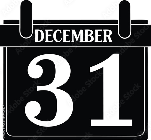 Creative Thirty One December Calendar Date Icon Isolated On Transparent Background For Design Use