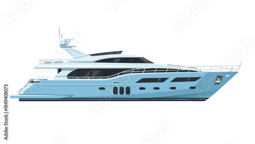 Modern Luxury Yacht Illustration