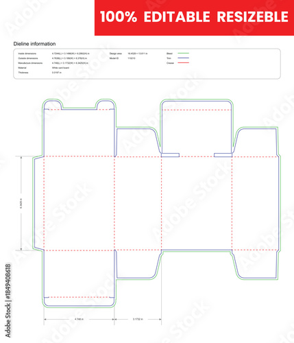 tuck end box variations lid dieline template box dieline die lines packaging custom dieline  box cardboard box dieline pizza box dieline printable product packaging layout,
