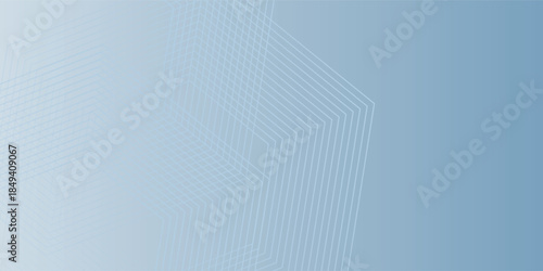 Abstract hexagon lines on gray background. Geometric stripe line art design for poster, brochure, cover, website, banner.