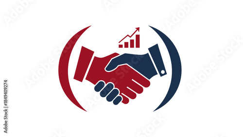 Handshake Logo Business Partnership Agreement Illustration.
