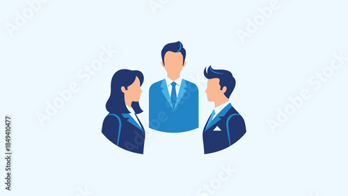 Three Business Professionals in Conversation.