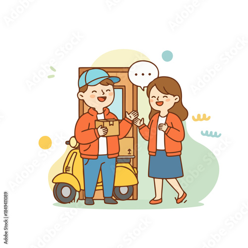 Modern Online Delivery and E-commerce Illustration Set