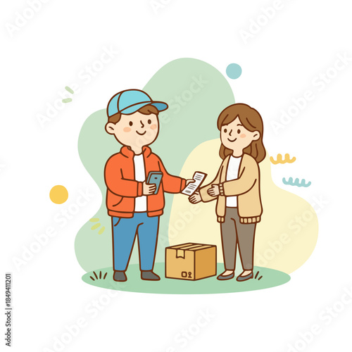 Modern Online Delivery and E-commerce Illustration Set