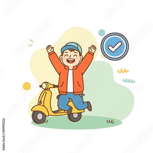 Modern Online Delivery and E-commerce Illustration Set