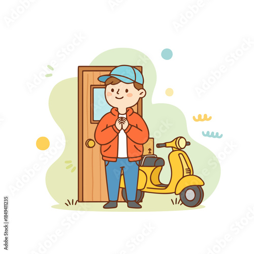 Modern Online Delivery and E-commerce Illustration Set