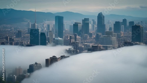 cloud inversion covering city skyline