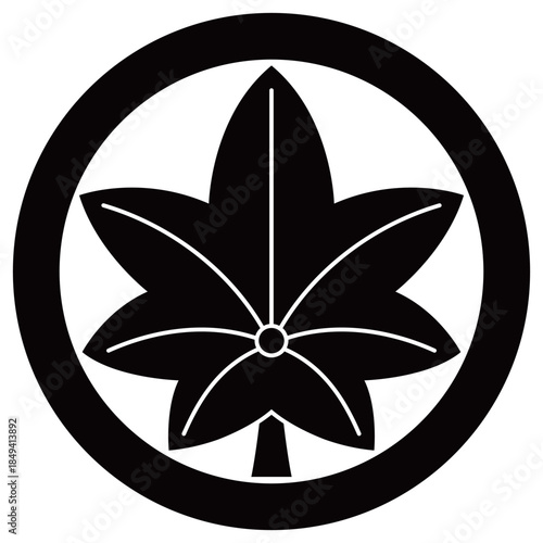 	家紋です。丸に楓といいます。