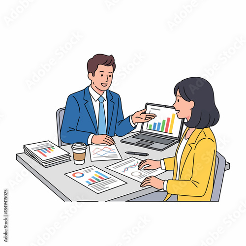 Financial Advisors Discussing Investment Strategy with Client