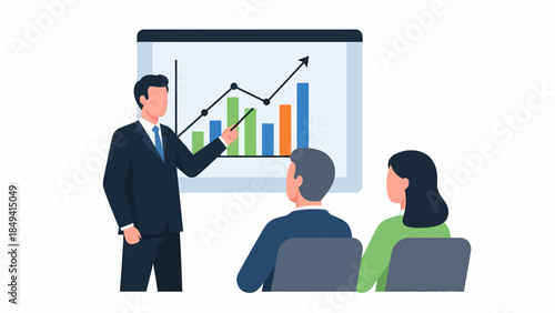 Business Professional Presentation Financial Growth Chart