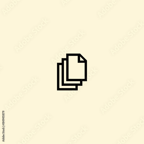 Copy logo icon flat vector design