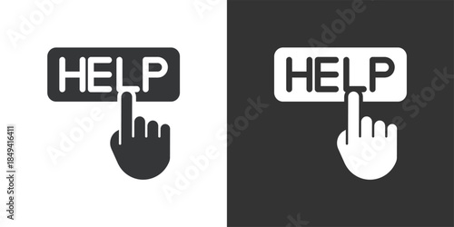 Help Button icon. Solid glyph series icon