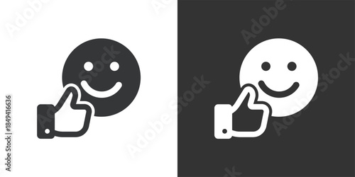 Customer Satisfaction icon. Solid glyph series icon