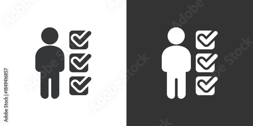User Checklist icon. Solid glyph series icon