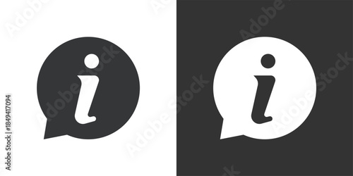 Information Center icon. Solid glyph series icon