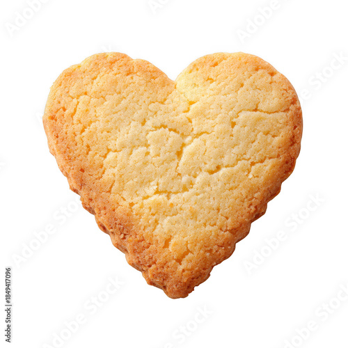 heart-shaped cookie isolated on transparent background