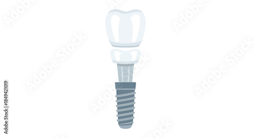 Illustrative graphic showcasing a contemporary dental implant system designed for effective permanent tooth replacement and oral health restoration