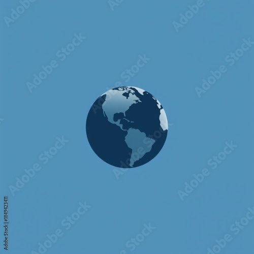 blue globe on blue