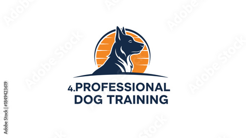 Professional dog training services logo design