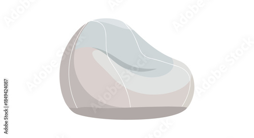Comfortable pastel bean bag chair design element offering a relaxed seating solution for modern home interiors and casual lounge areas graphic