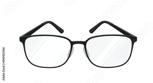 Modern black-framed eyeglasses with clear lenses, offering optical clarity and a refined, intelligent aesthetic perfect for daily wear and