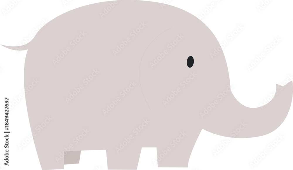 Obraz premium Cute Cartoon Elephant Element