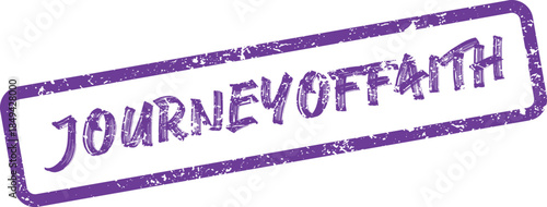 Deep Purple Journey of Faith Stamp Embodying Spiritual Exploration and Personal Belief