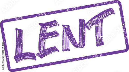 Distinctive Purple Lent Stamp Signifying a Period of Reflection and Spiritual Observance