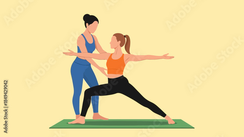 Achieve wellness with personalized yoga instruction for flexibility and strength training, featuring expert guidance and support in a calming studio setting