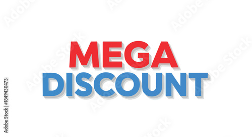 Dynamic red and blue text prominently displays a substantial price reduction announcement, perfect for attracting customers to extraordinary sales