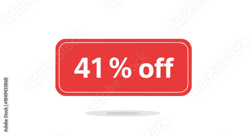 Vibrant promotional sticker indicating a substantial forty-one percent markdown on various products